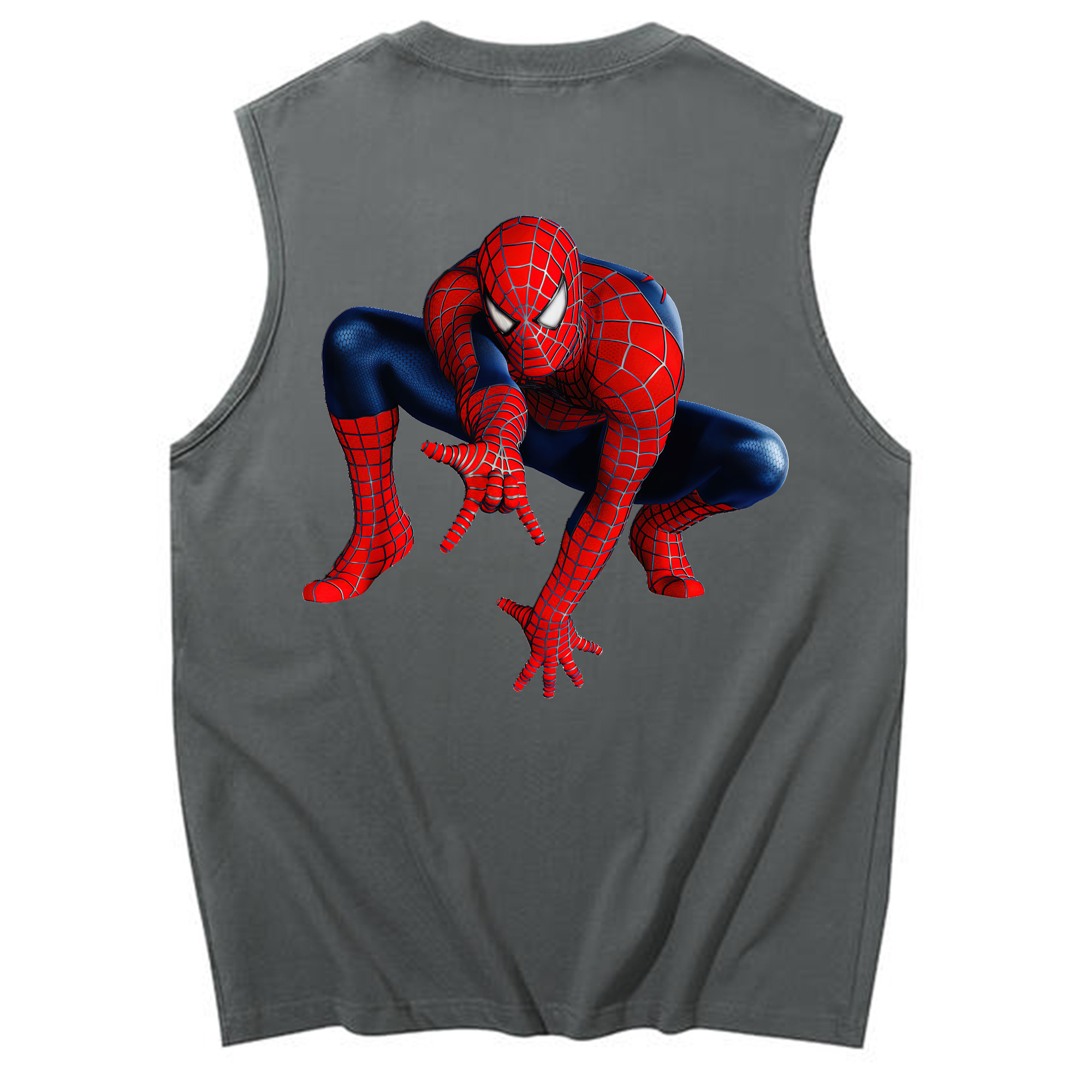 （画像用） Spider Man スパイダーマン コットン100％タンクトップ（背面プリント）